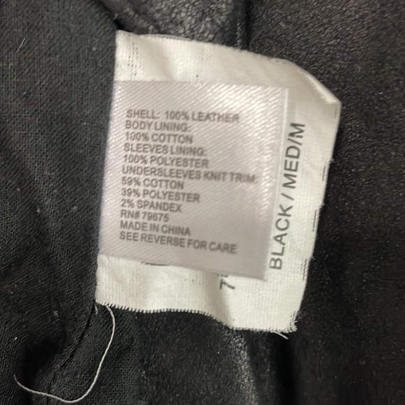 BARNEYS NEW YORK Leather Jacket - Picture 4 of 6